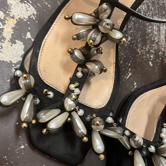 Auth PRADA Gorgeous High T-strap Pumps Shoes SANDALS. - Picture 3 of 7